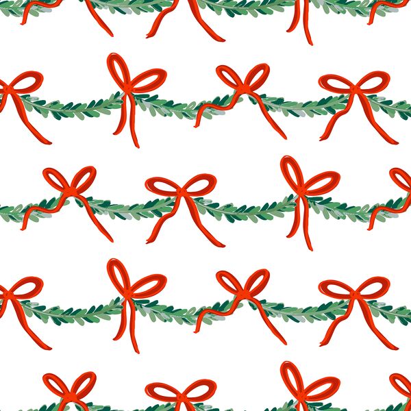 Holiday Swag in Frost White