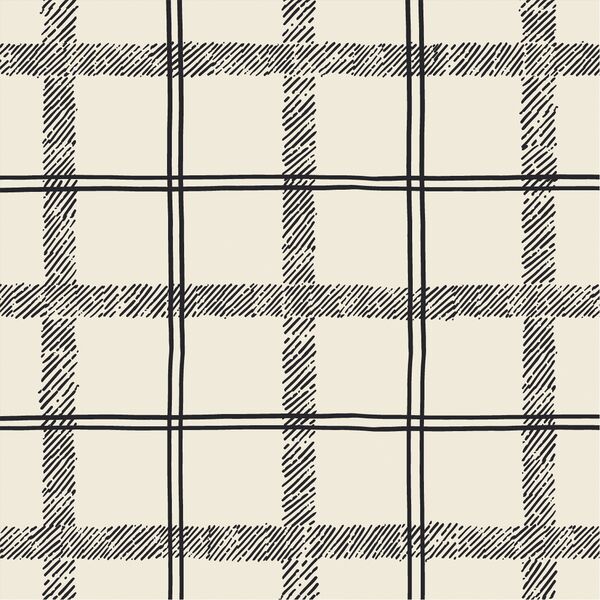 Large Textured Tartan in Cream