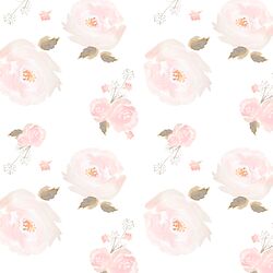 Small Tossed Floral in Rose