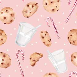 Large Milk and Cookies in Peppermint Pink