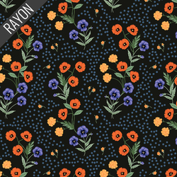 Poppy Rayon in Black