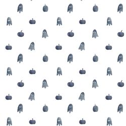 Ghouls and Gourds in Blue Slate