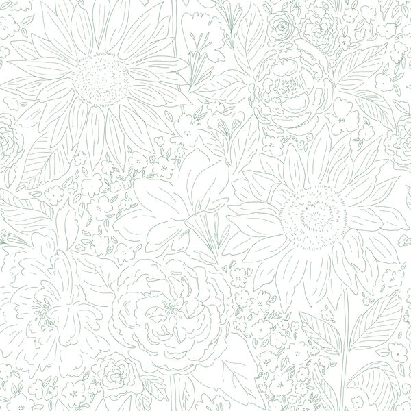 Paperie in Sage Green on White