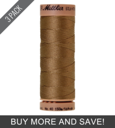Dark Tan (9136-0287) - Silk Finish Cotton 40wt - 164 Yards (3 Pack)