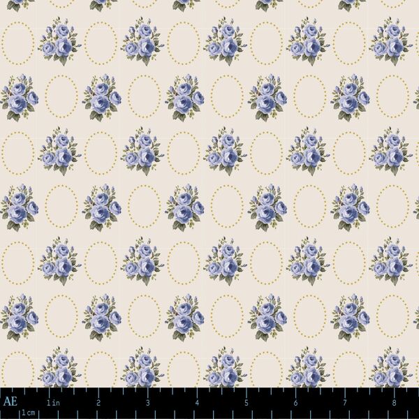 Cameo Biscuit in Blue Floral