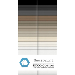 Ecco Cotton 2.5" Strip Roll in Newsprint