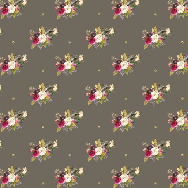Small Woodland Bouquet in Dark Taupe