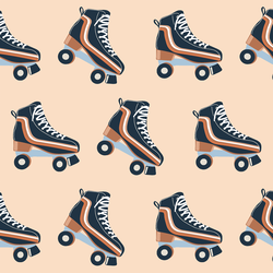 Roller Skates in Peach