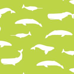 Whale Silhouette in Lime