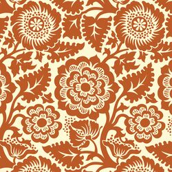 Blockprint Blossom in Rust on Ivory