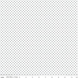 Swiss Dot in Navy on White