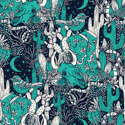 Wild West Whimsy in Navy Turquoise