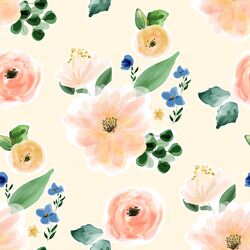 Large Citrus Floral in Soft Sunlight