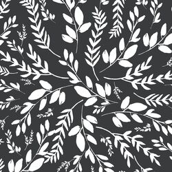 Wild Foliage in Dark Grey