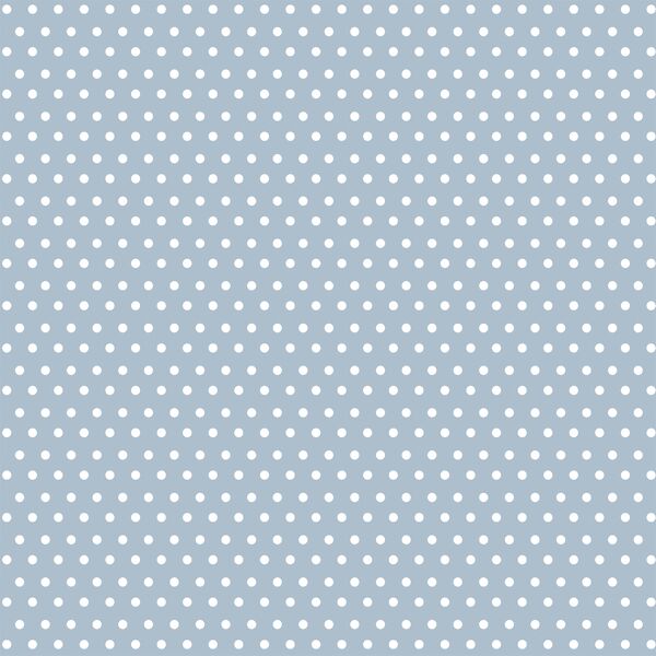 Winter Dot in White on Cashmere Blue