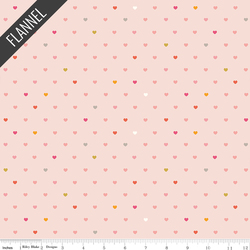 Serendipity 2 Hearts Flannel in Blush