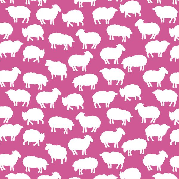 Sheep Silhouette in Petunia