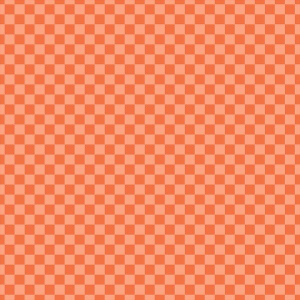 Pumpkin Checkerboard in Orange Glow