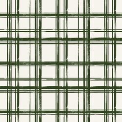 Little Painted Plaid in Dark Fern on Ivory
