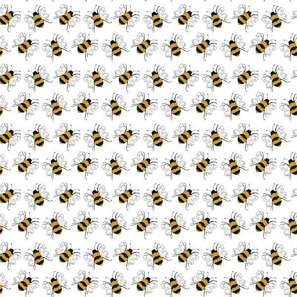 Busy Bees in White