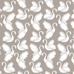Swan Silhouette in Taupe