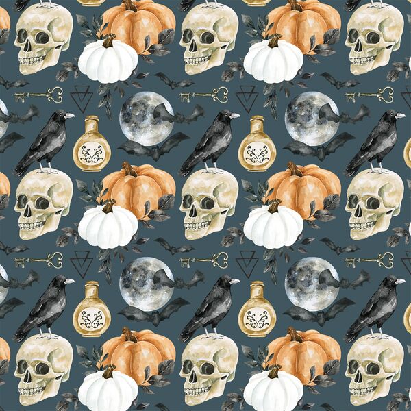 Small Halloween Icons in Midnight Blue
