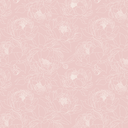 Sketched Garden in Blush