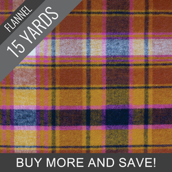 Chevron Plaid Flannel in Toffee - 15 Yard Bolt