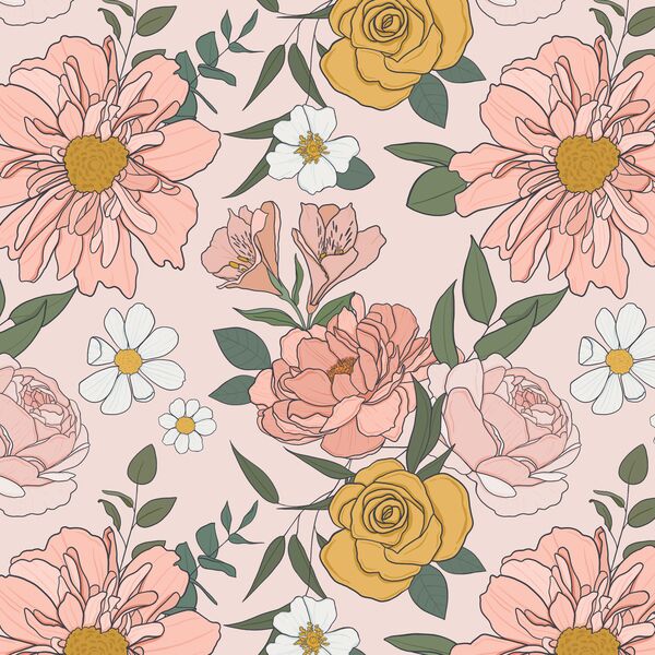 Claire Floral in Light Pink
