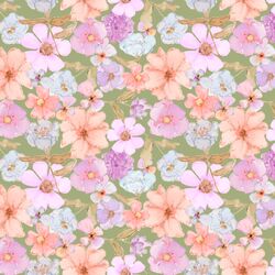 Little Flower Clippings in Light Olive
