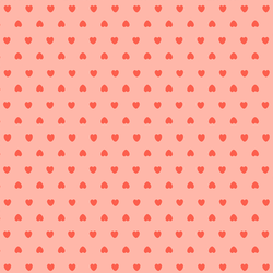 Valentine's Hearts in Coral Pink