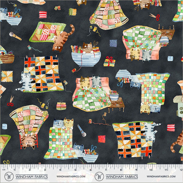 Quilty Cats in Black