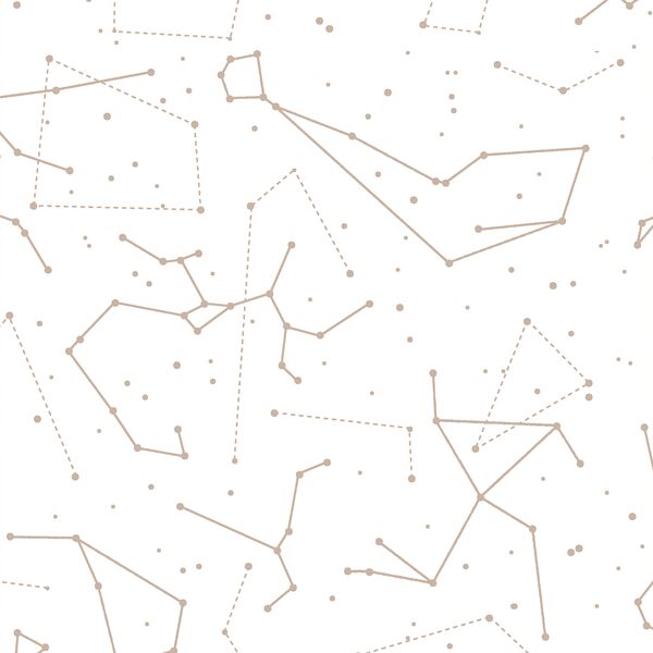 Star Charts in Sand on White