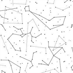Star Charts in Charcoal on White