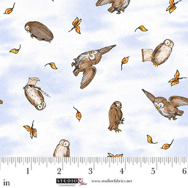 Owls in Light Blue