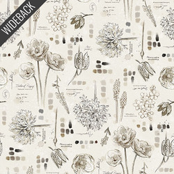 Floral Journal Wideback in Cream
