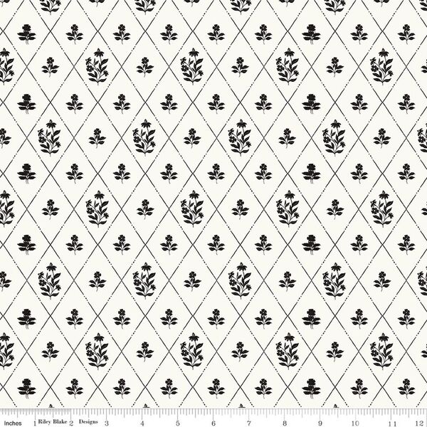 Criss Cross Floral in Cloud
