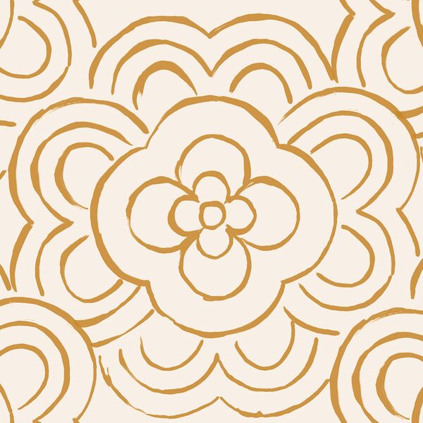 Large Flower Deco Tile in Magnolia