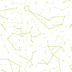 Star Charts in Lime on White