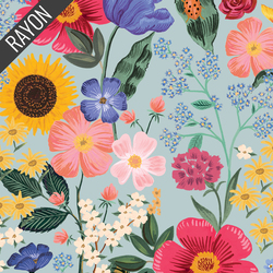 Blossom Rayon in Light Blue