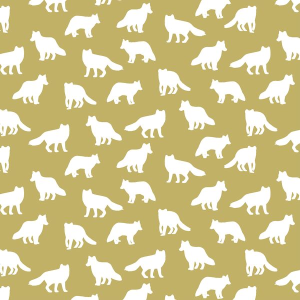 Little Fox Silhouette in Brass