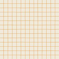 Haunted Check in Pumpkin Orange on Cream
