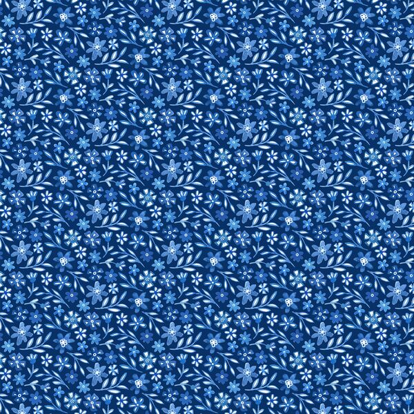 Posies in Sapphire