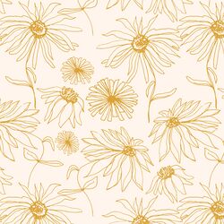 Aster Sketch in Sunshine on Cloud