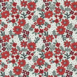 Christmas Floral in Milky Green