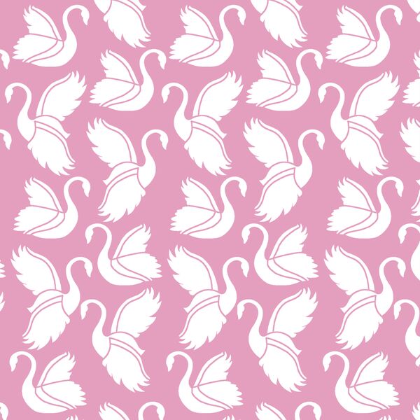 Swan Silhouette in Begonia