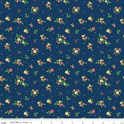 Floral in Navy