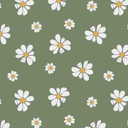 Daisies in Soft Green