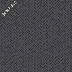 Herringbone Etch Linen in Graphite