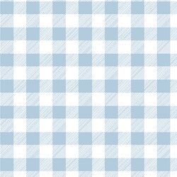 Medium Buffalo Plaid in Sky